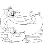 coloriage Tom and Jerry à imprimer pdf gratuit