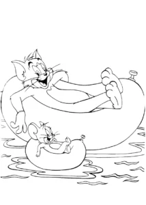 coloriage Tom and Jerry à imprimer pdf gratuit