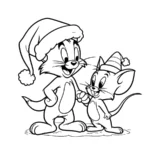 coloriage Tom and Jerry à imprimer pour enfant de 2 ans