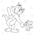 imprimer coloriage Tom and Jerry gratuit