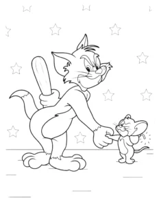 imprimer coloriage Tom and Jerry gratuit