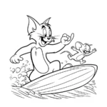 coloriage Tom and Jerry pour enfant de à imprimer