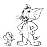 coloriage Tom and Jerry gratuit pour enfants