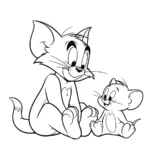 coloriage Tom and Jerry pour enfants a imprimer