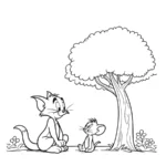 coloriage Tom and Jerry a colorier en ligne