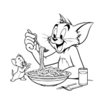 coloriage Tom and Jerry à imprimer gratuit