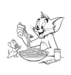 coloriage Tom and Jerry à imprimer gratuit