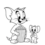 coloriage Tom and Jerry pour enfant de 6 ans