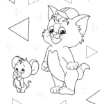 coloriage Tom and Jerry pour enfant à imprimer