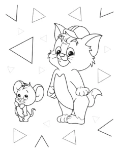 coloriage Tom and Jerry pour enfant à imprimer