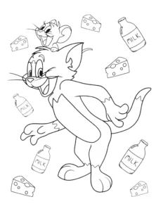 télécharger coloriage Tom and Jerry gratuit