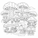 imprimer coloriage Troll village pour enfant