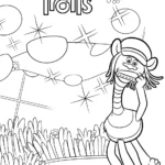 image pour coloriage Trolls enfant