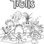 coloriage Trolls pour bebe a imprimer