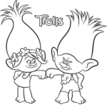 coloriage Trolls à imprimer a4