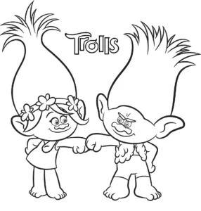 coloriage Trolls à imprimer a4