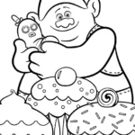 coloriage Trolls à imprimer pour enfant de 4 ans