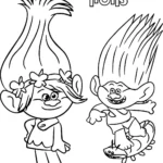 coloriage Trolls a colorier en ligne gratuitement