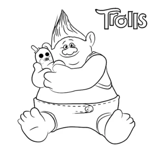 coloriage Trolls à imprimer