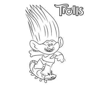 coloriage Trolls pour enfant de 5 ans