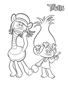coloriage Trolls pour enfant à imprimer