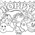 coloriage Trolls pour enfant de 8 ans