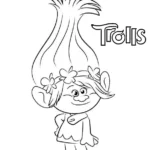 coloriage Trolls pour enfant de 3 ans
