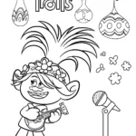 coloriage Trolls à imprimer a4