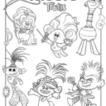 coloriage Trolls à imprimer a4