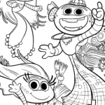 coloriage Trolls pour enfant de à imprimer