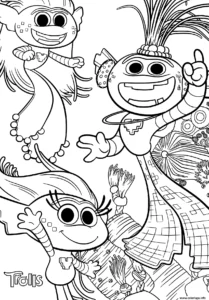 coloriage Trolls pour enfant de à imprimer