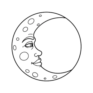 coloriage Le Visage de la Lune gratuit en ligne