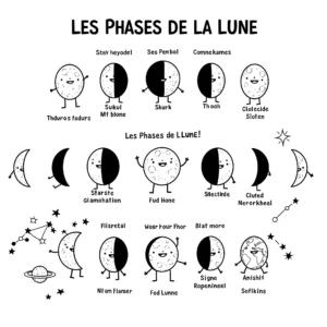 coloriage Les Phases de la Lune a telecharger