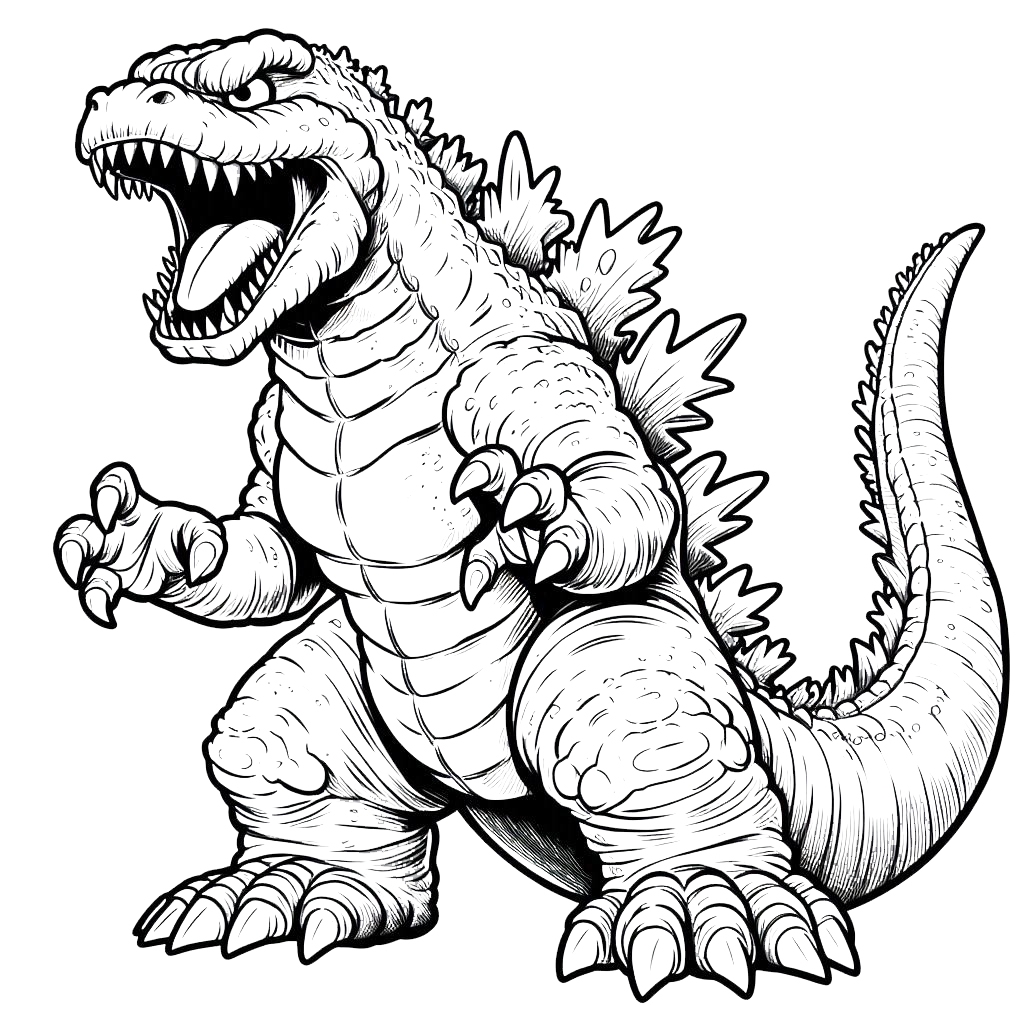 Tranh tô màu Godzilla