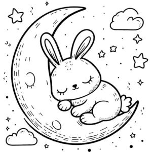 coloriage Lune pour enfant