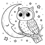 coloriage Lune pour enfants a imprimer