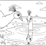 coloriage Paon updated pour bebe a imprimer