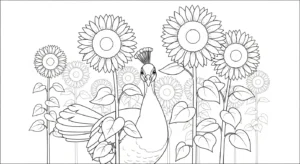 coloriage Paon updated pour enfants à imprimer