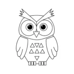 coloriage Chouette Géométrique a dessiner en ligne