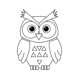 coloriage Chouette Géométrique a dessiner en ligne