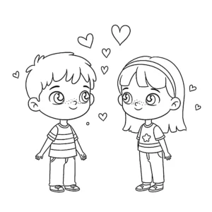 coloriage Amour à imprimer pour enfant de 9 ans