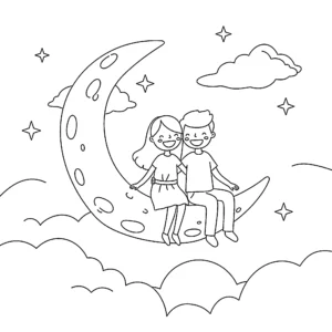 coloriage Amour à imprimer pour enfant de 6 ans