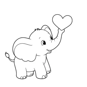 coloriage Amour pour enfants à imprimer
