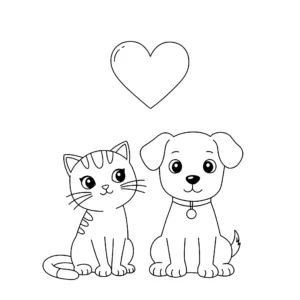 coloriage Amour et decoupage a imprimer gratuit