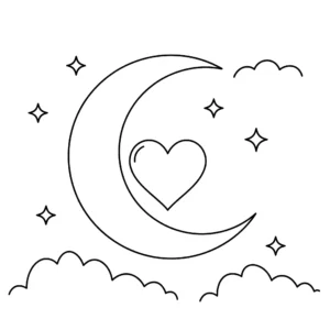 coloriage Amour à imprimer pour enfant de 6 ans
