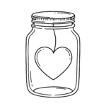 image pour coloriage Amour enfant