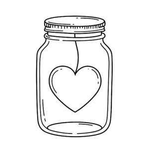image pour coloriage Amour enfant