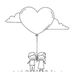 coloriage Amour et decoupage a imprimer gratuit