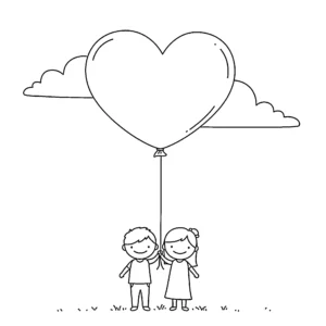 coloriage Amour et decoupage a imprimer gratuit
