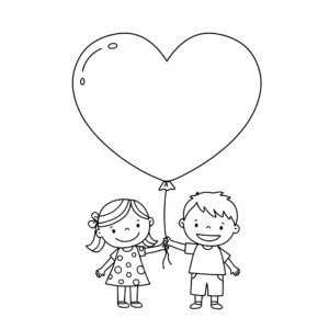 coloriage Amour pour enfants a imprimer gratuit